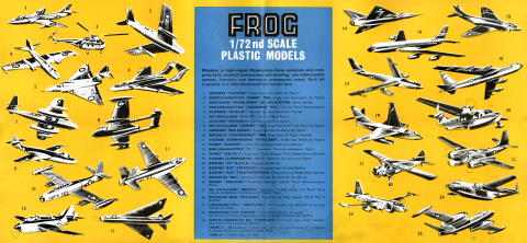 FROG authentic scale model kits catalogue 1958